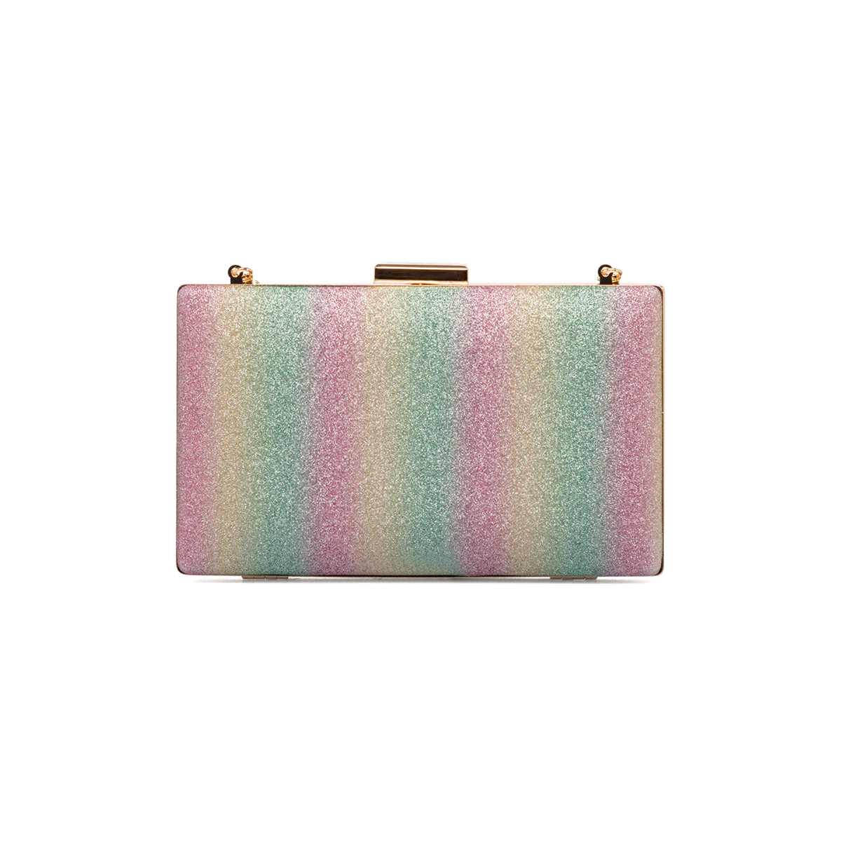 Clutch arcobaleno glitterata da donna Romeo Gigli Milano Eleos