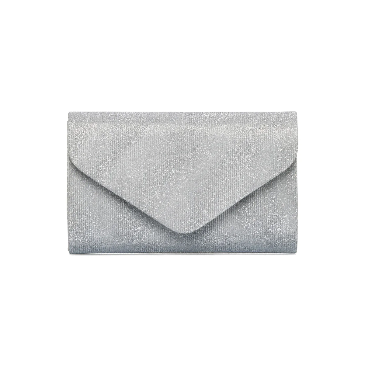 Clutch argento con glitter da donna Lora Ferres