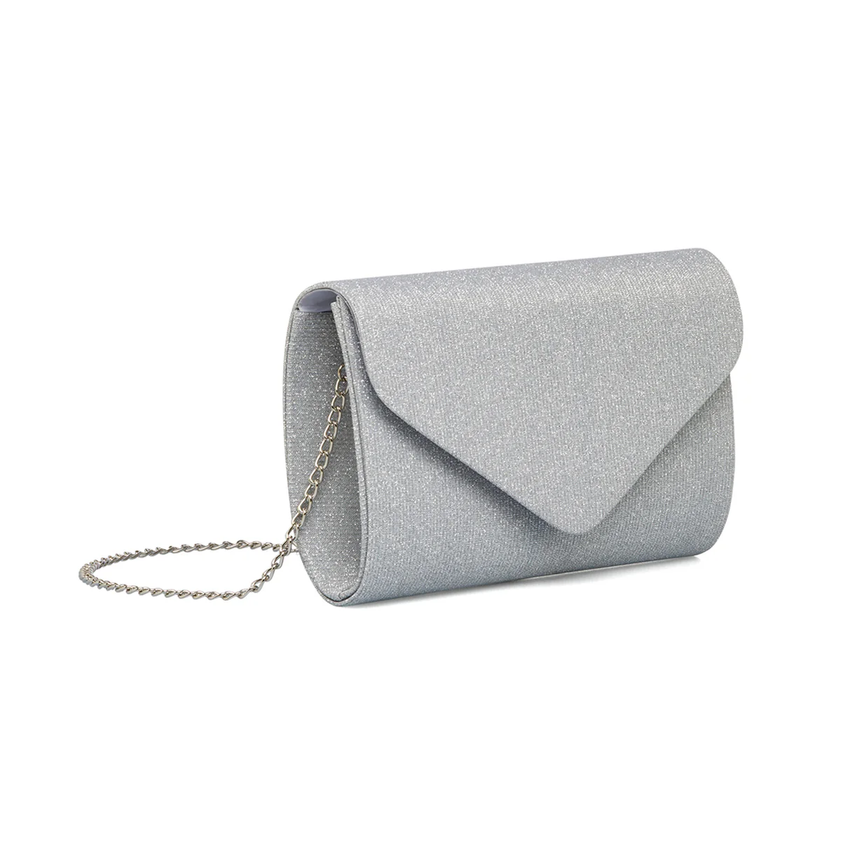 Clutch argento con glitter da donna Lora Ferres - Image 3