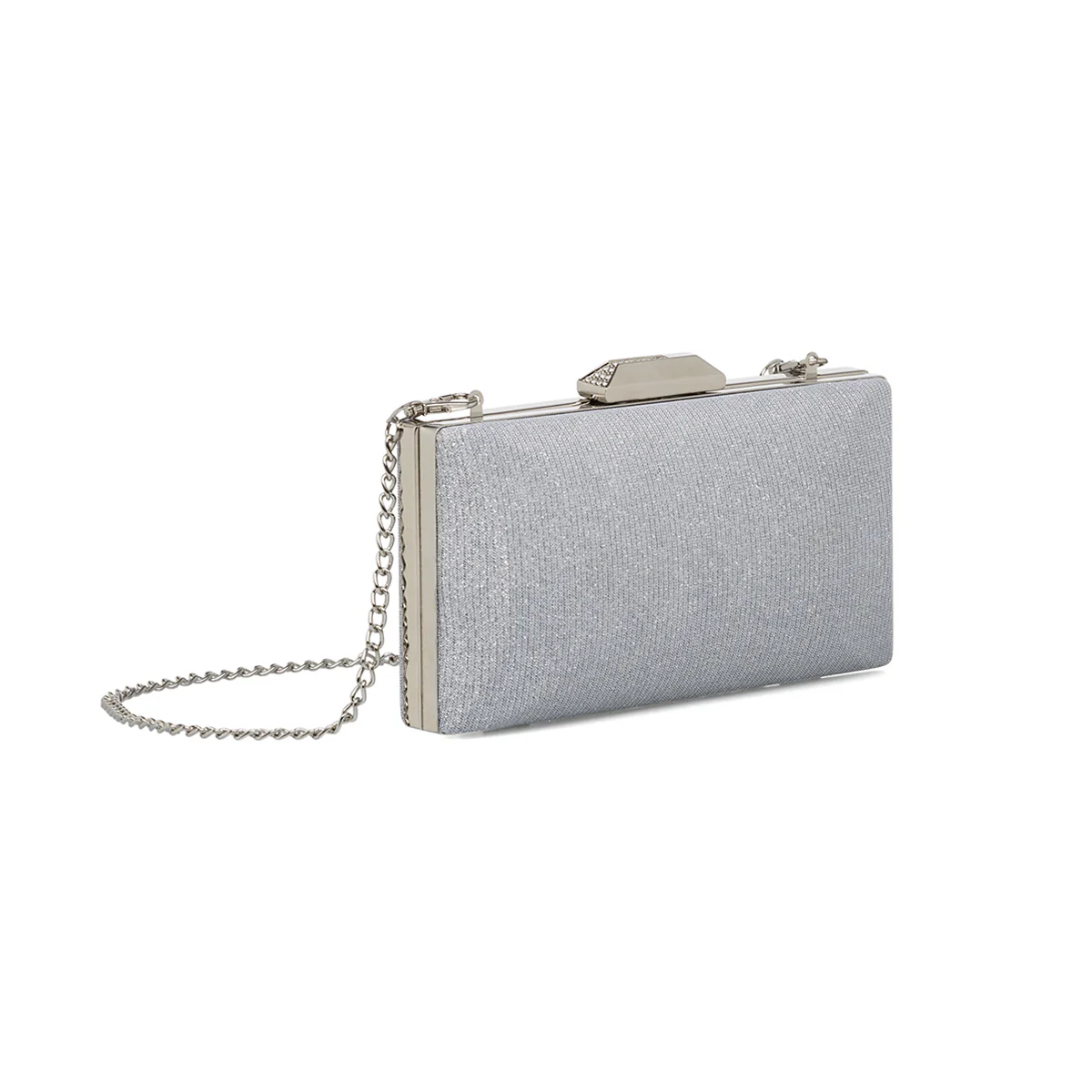 Clutch argento con glitter da donna Lora Ferres - Image 2