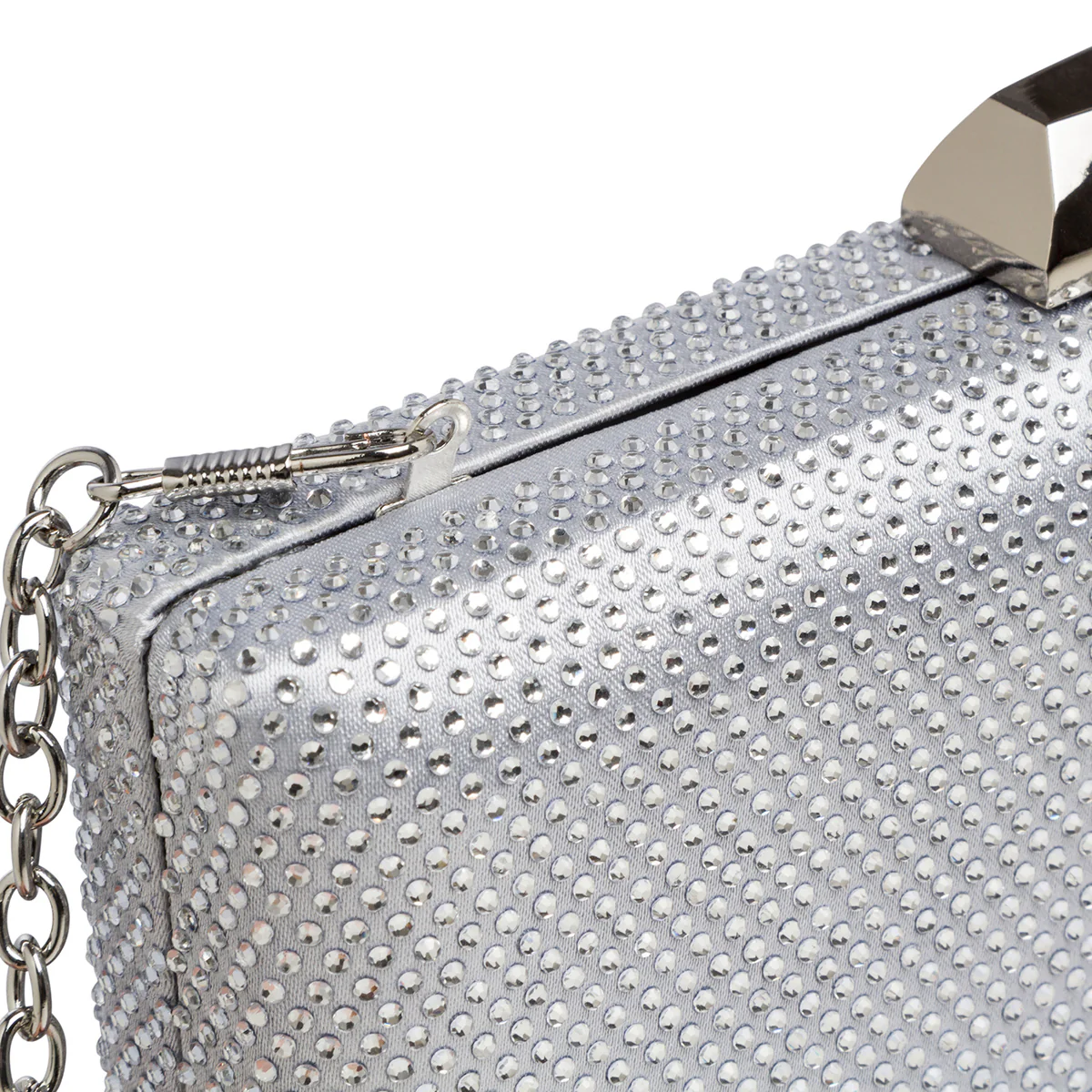 Clutch argento con strass da donna Lora Ferres - Image 4