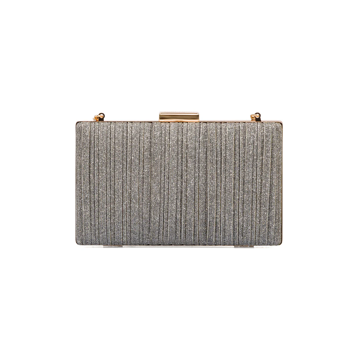 Clutch argento glitterata da donna Romeo Gigli Milano Eleos