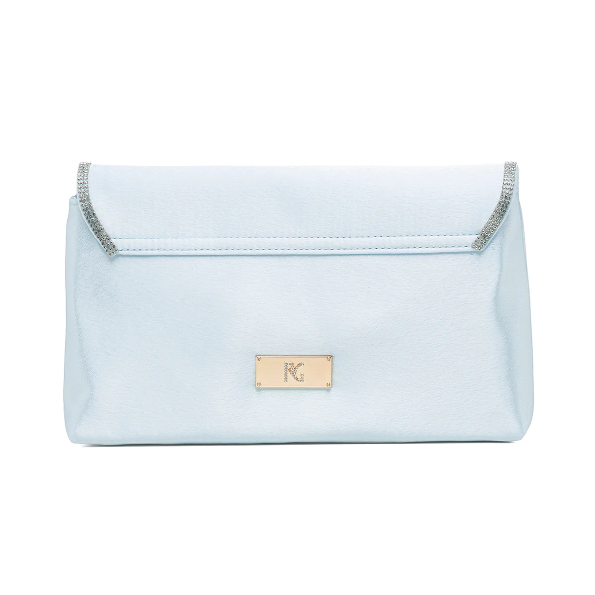 Clutch azzurra in raso da donna con strass Romeo Gigli Milano Yuri - Image 2