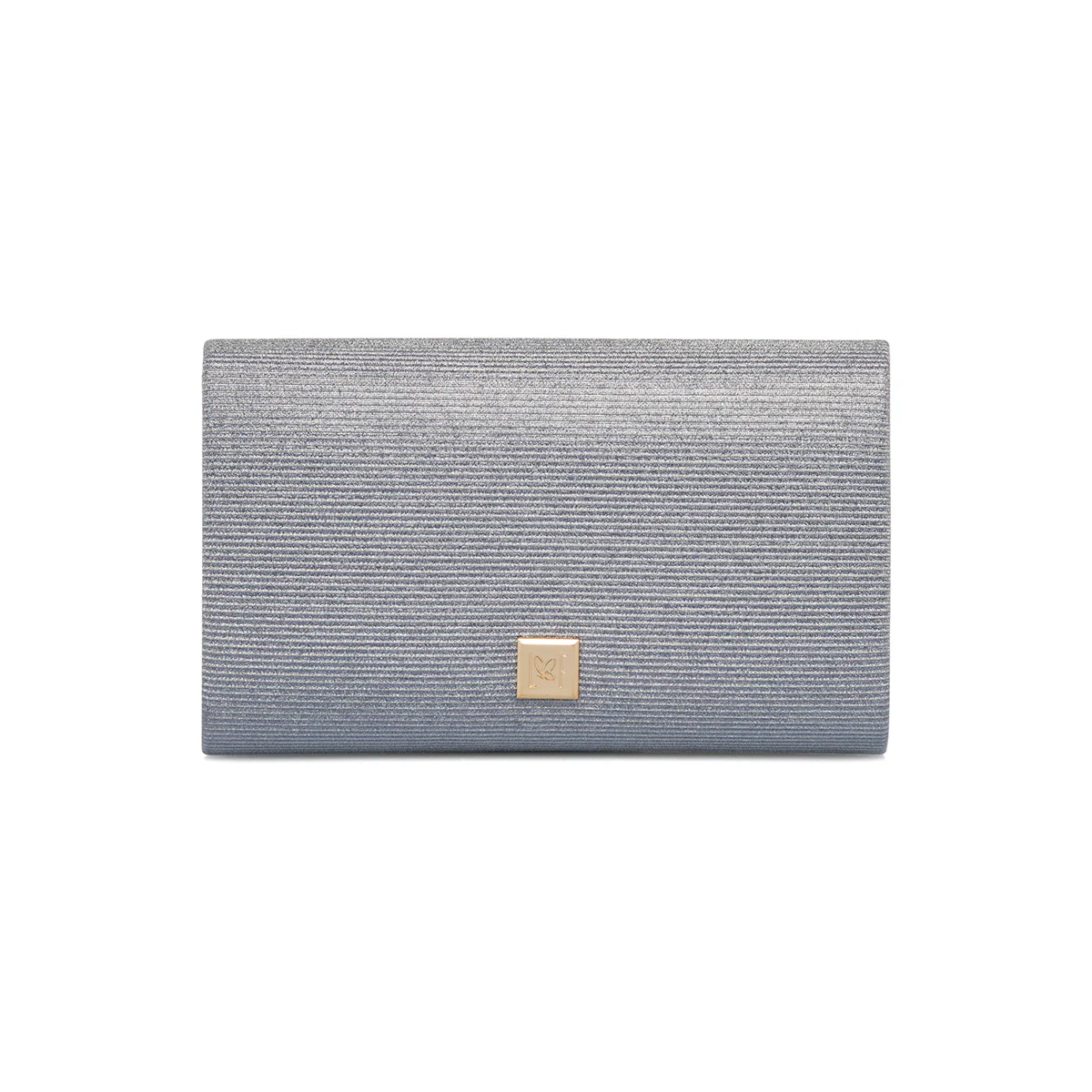 Clutch blu argentato con glitter e strass da donna Lora Ferres - Image 2
