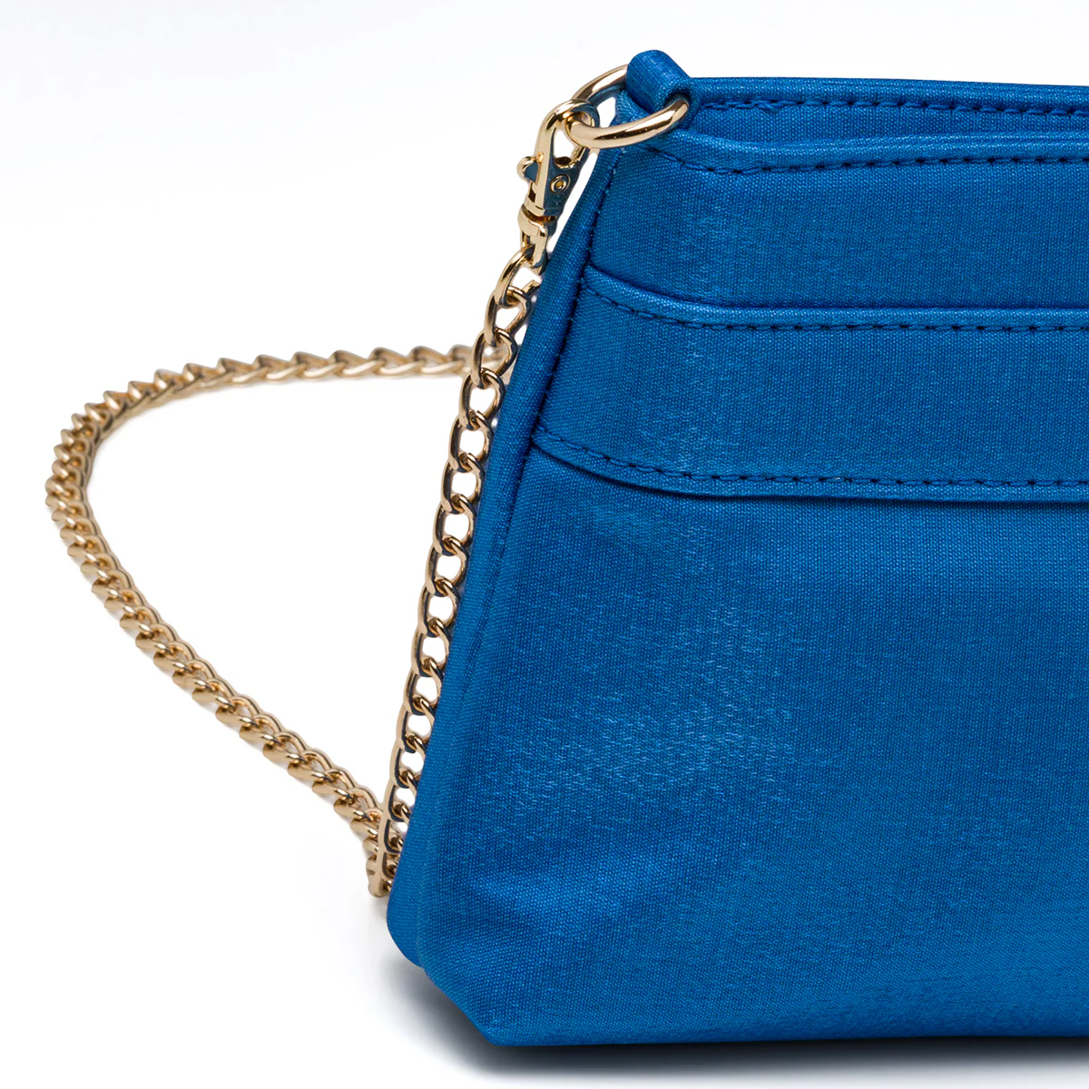 Clutch blu in raso da donna con strass Romeo Gigli Milano Zak - Image 5