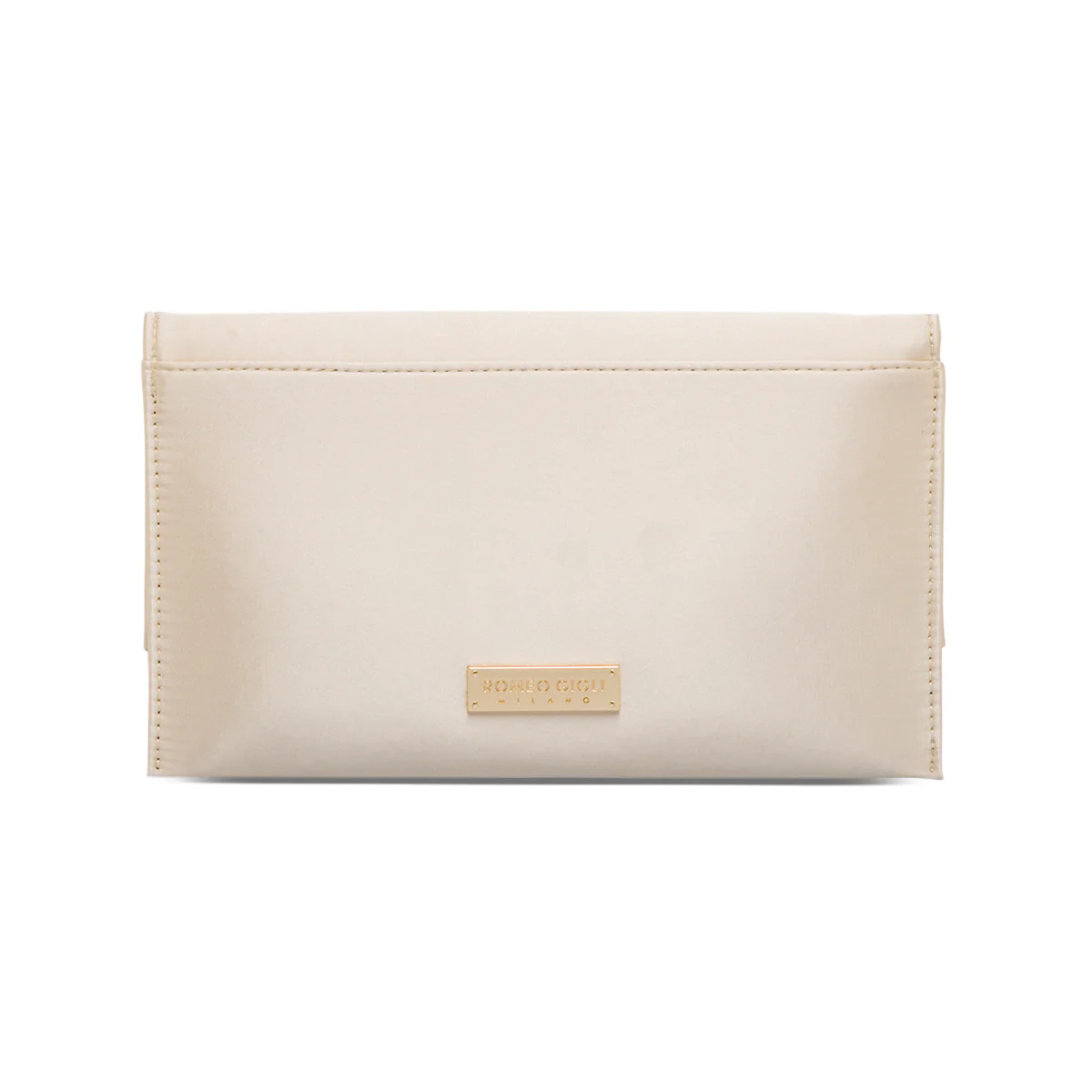 Clutch da donna platino in raso con strass Romeo Gigli Milano Stacey - Image 3