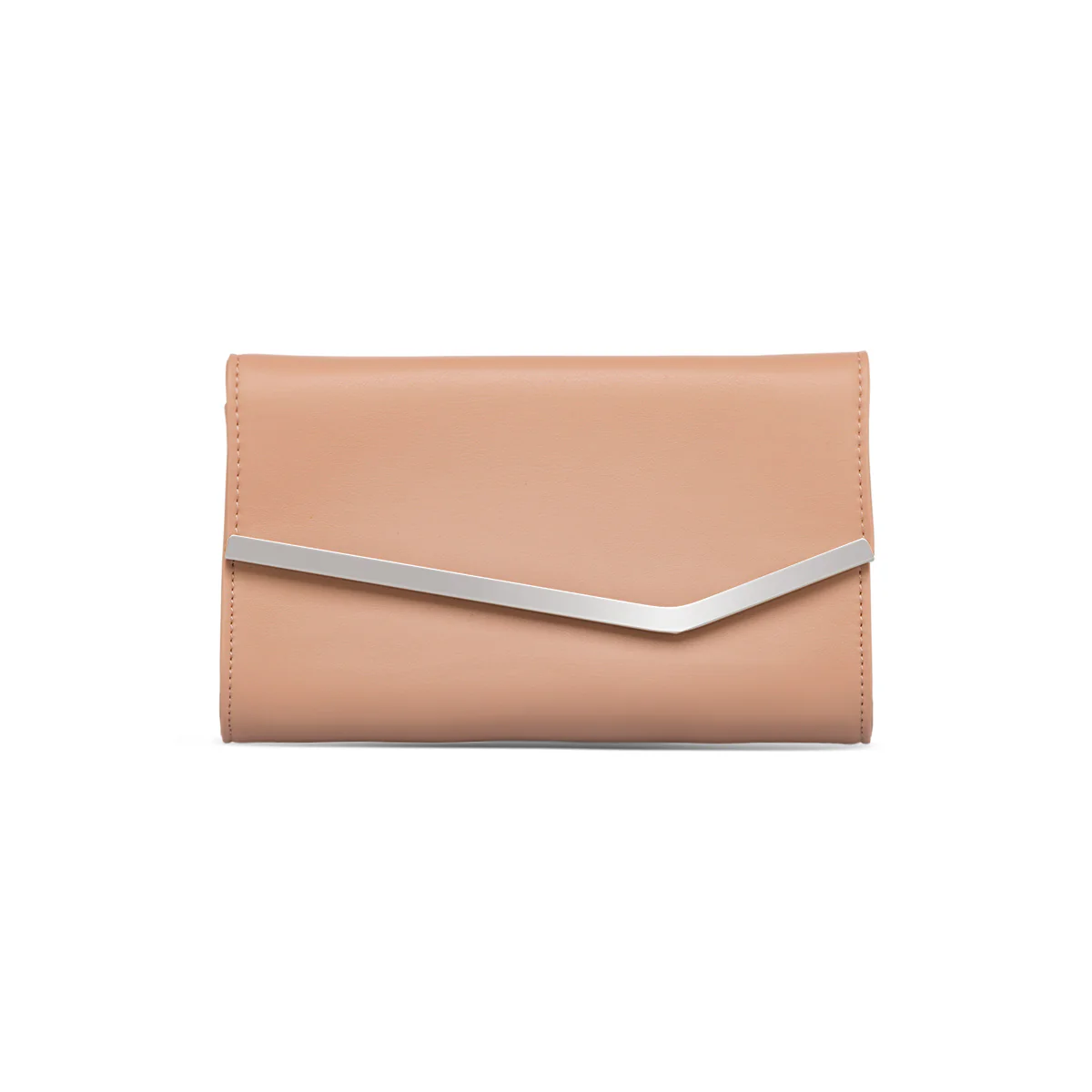 Clutch da donna rosa con dettaglio in metallo frontale Lora Ferres