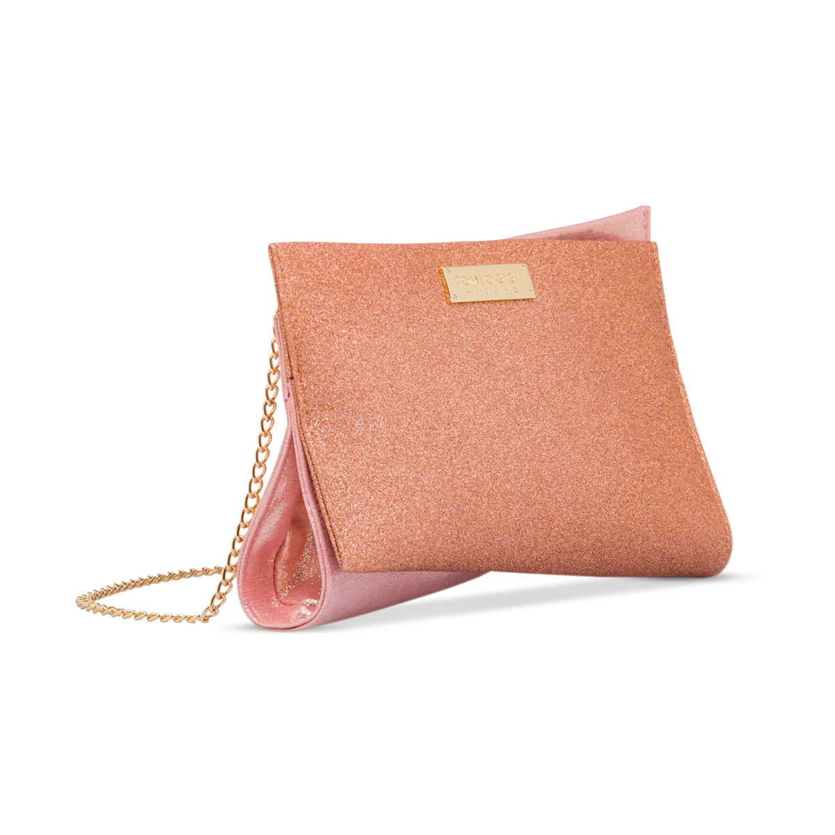 Clutch da donna rosa con glitter Romeo Gigli Milano Kimi - Image 3