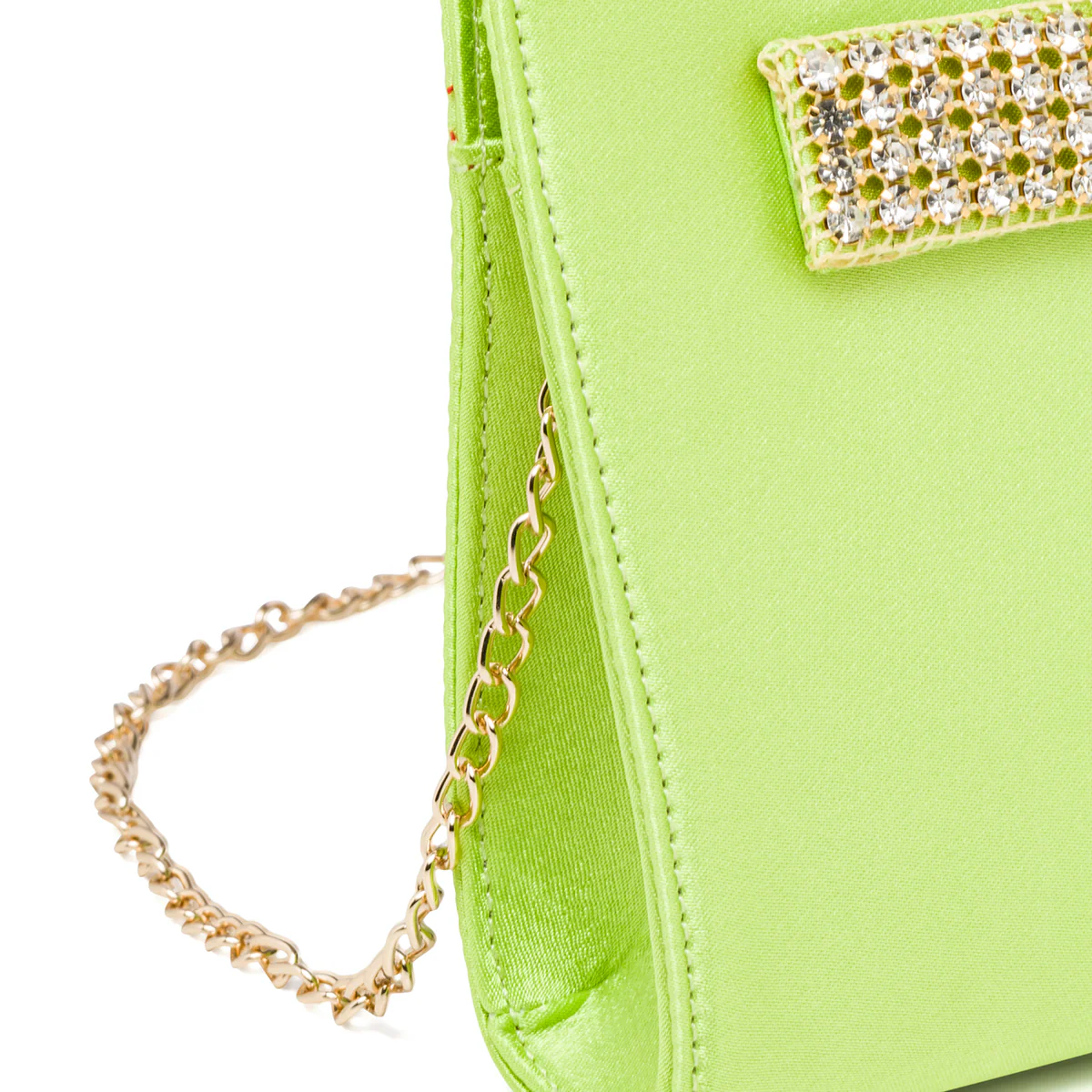 Clutch lime in raso da donna Romeo Gigli Milano Diletta - Image 4