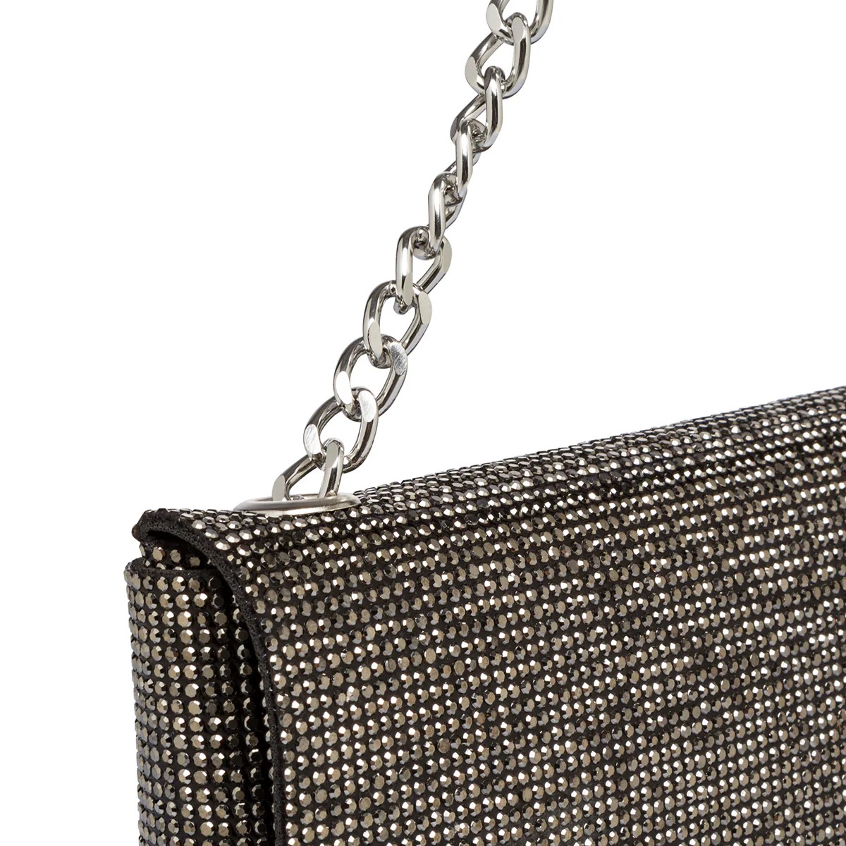 Clutch nera da donna con strass Lora Ferres - Image 4