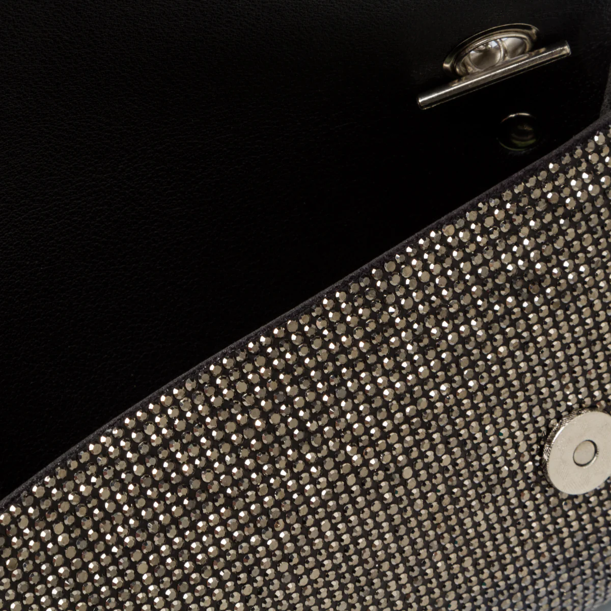 Clutch nera da donna con strass Lora Ferres - Image 6