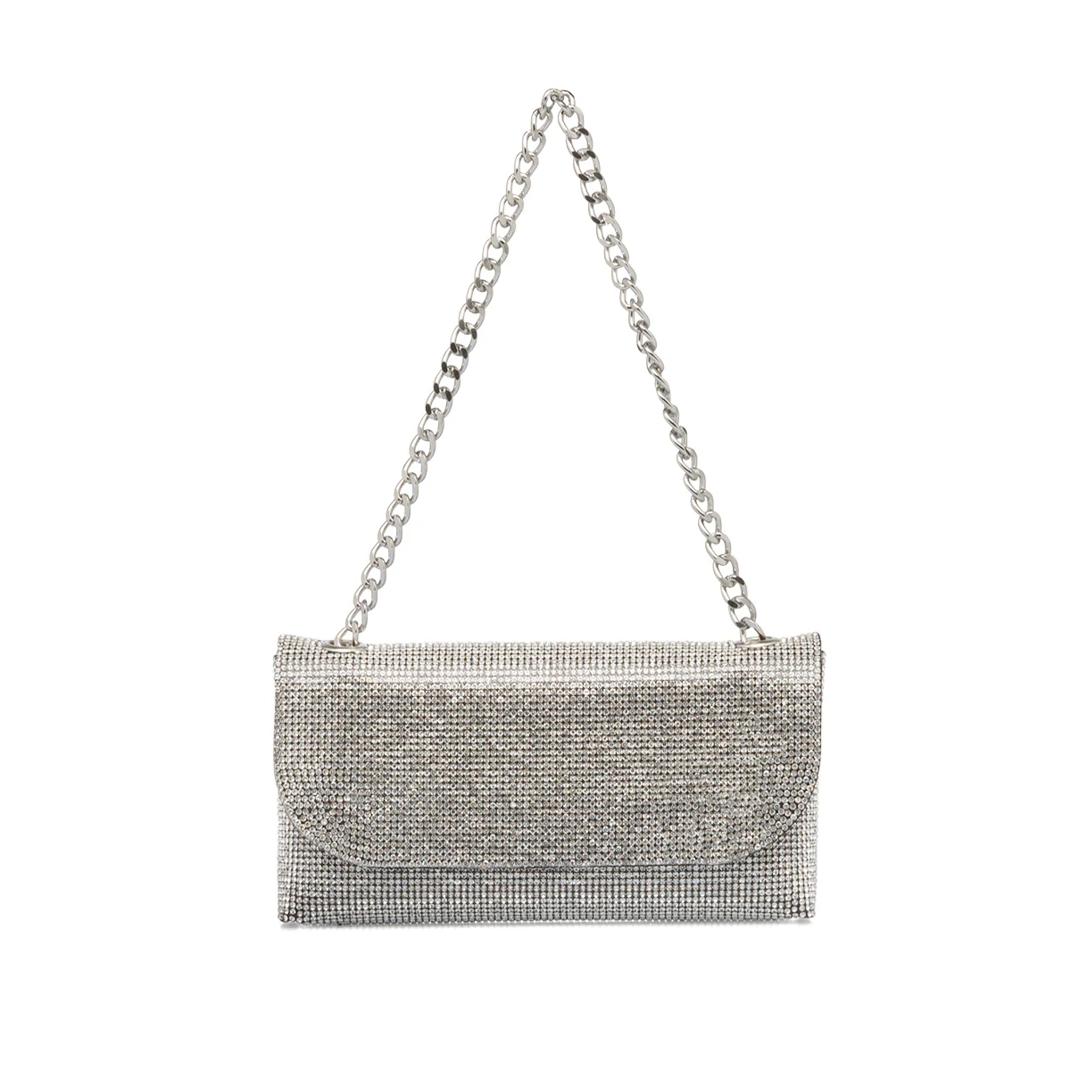 Clutch nera da donna con strass Lora Ferres - Image 2