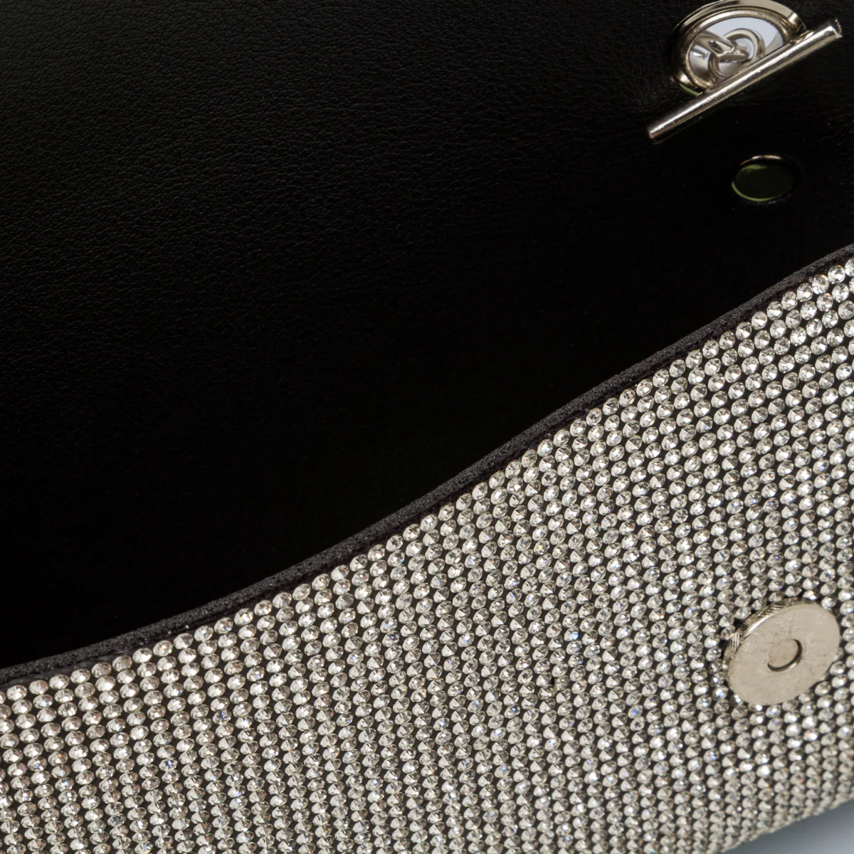 Clutch nera da donna con strass Lora Ferres - Image 6