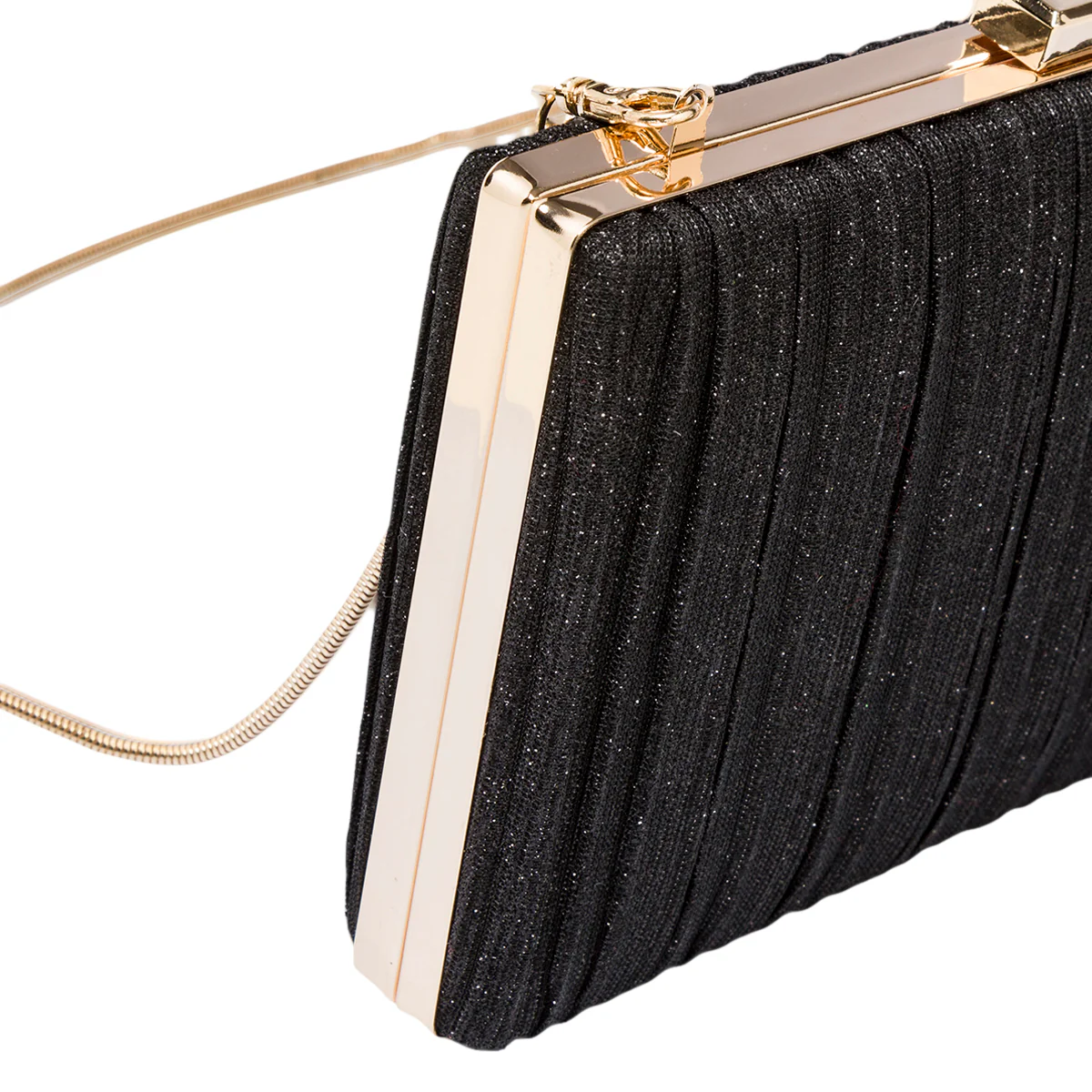 Clutch nera glitterata da donna Romeo Gigli Milano Eleos - Image 4