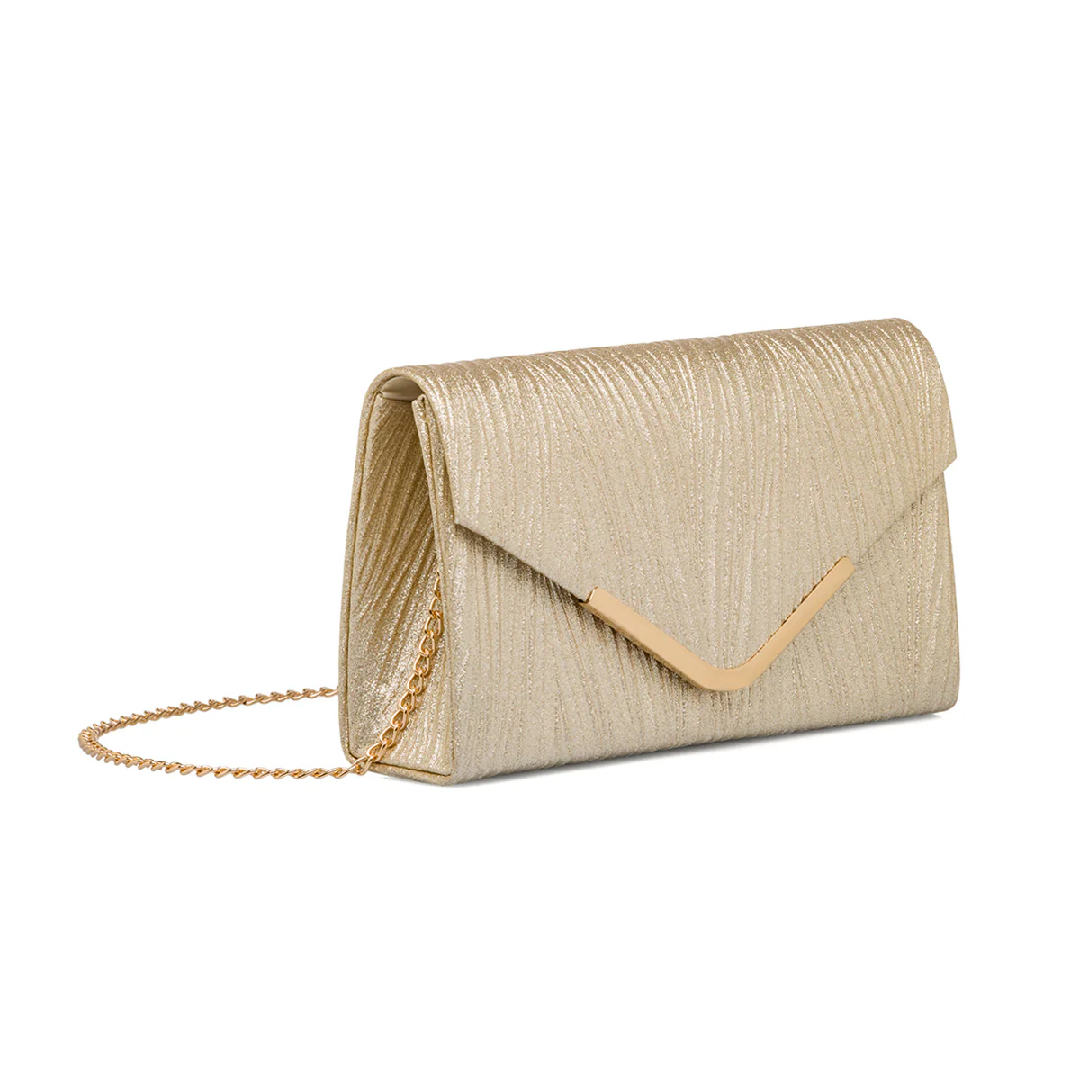 Clutch oro con glitter da donna Lora Ferres - Image 3