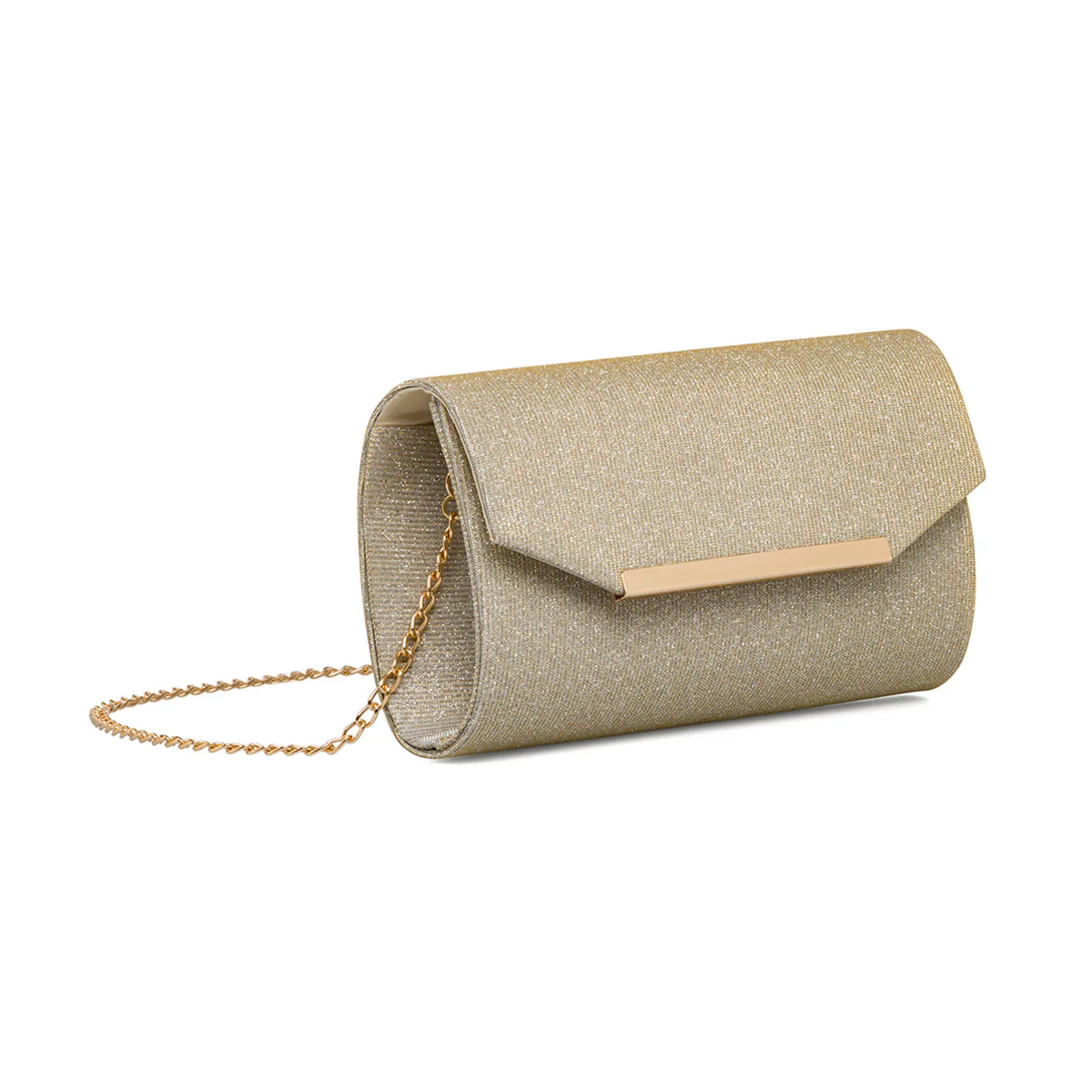 Clutch oro con glitter da donna Lora Ferres - Image 3