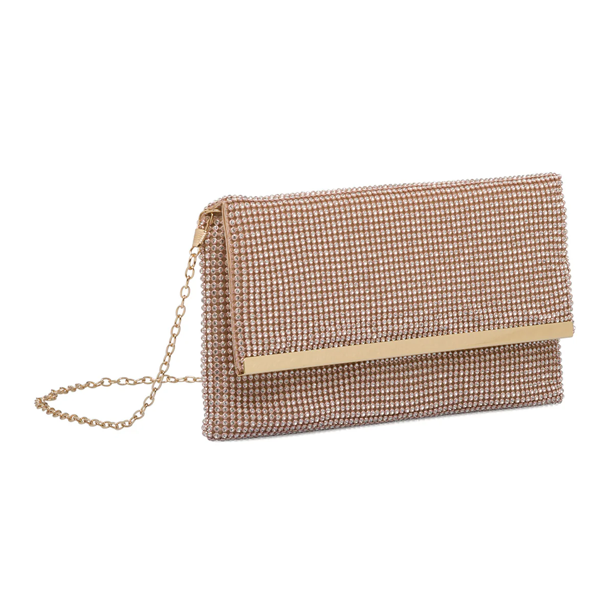 Clutch oro da donna con strass Lora Ferres - Image 3