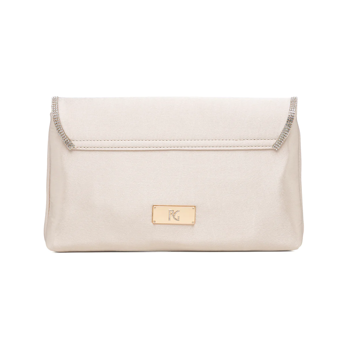 Clutch platino in raso da donna con strass Romeo Gigli Milano Yuri - Image 2