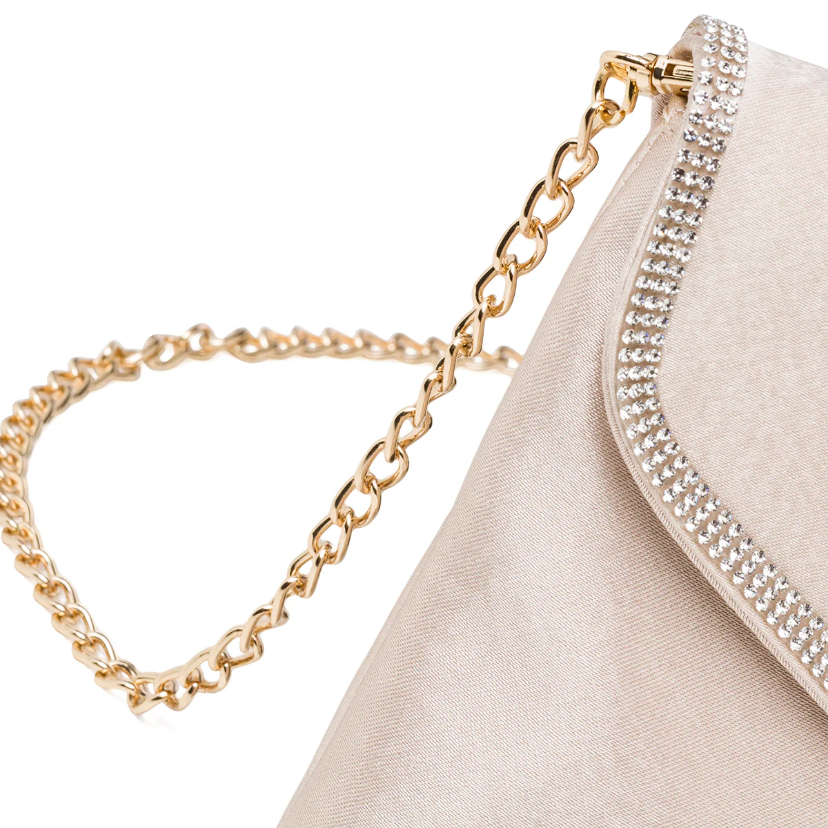 Clutch platino in raso da donna con strass Romeo Gigli Milano Yuri - Image 5