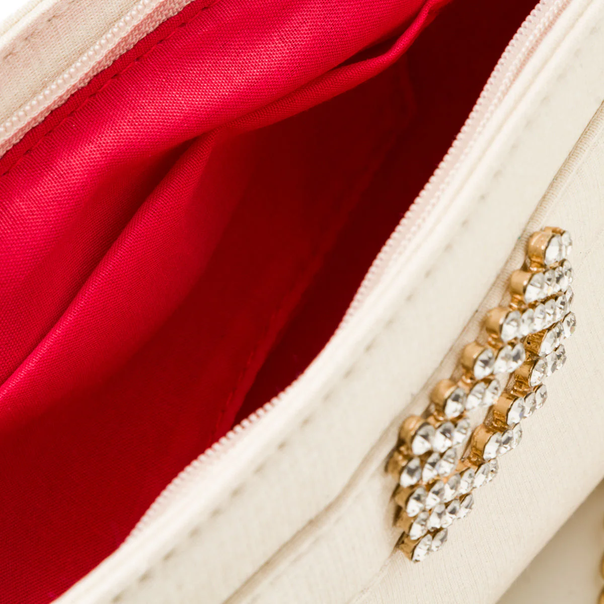 Clutch platino in raso da donna con strass Romeo Gigli Milano Zak - Image 6
