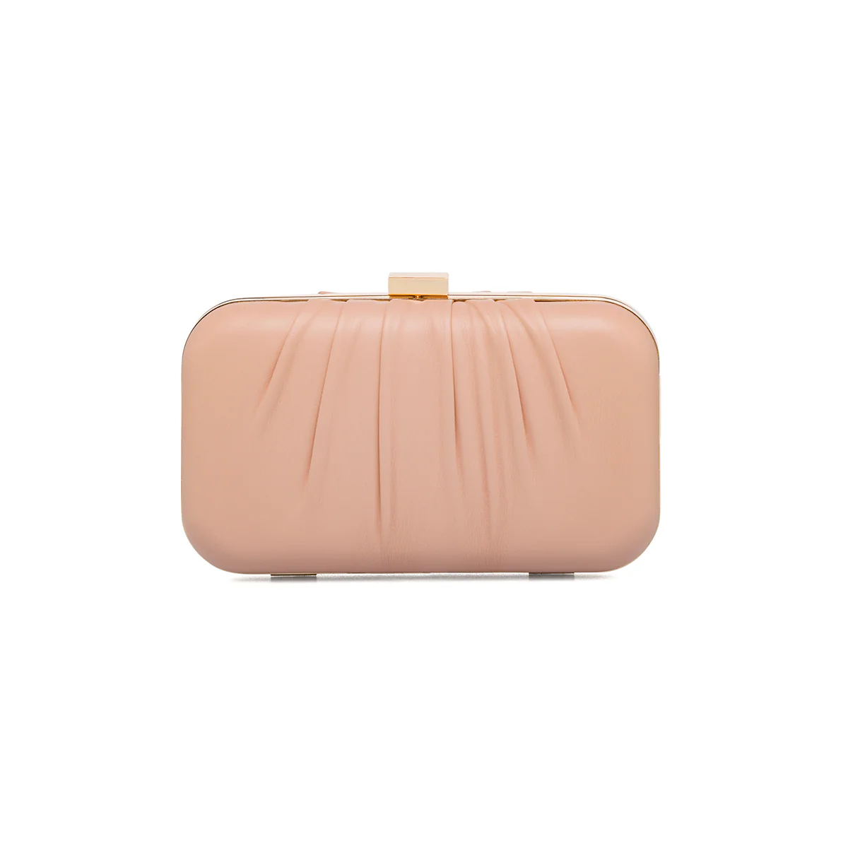 Clutch rosa effetto arricciato da donna Lora Ferres
