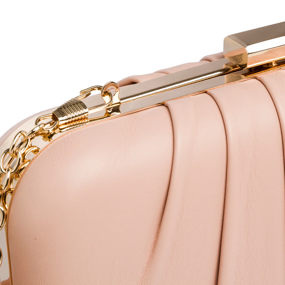 Clutch rosa effetto arricciato da donna Lora Ferres - Image 4