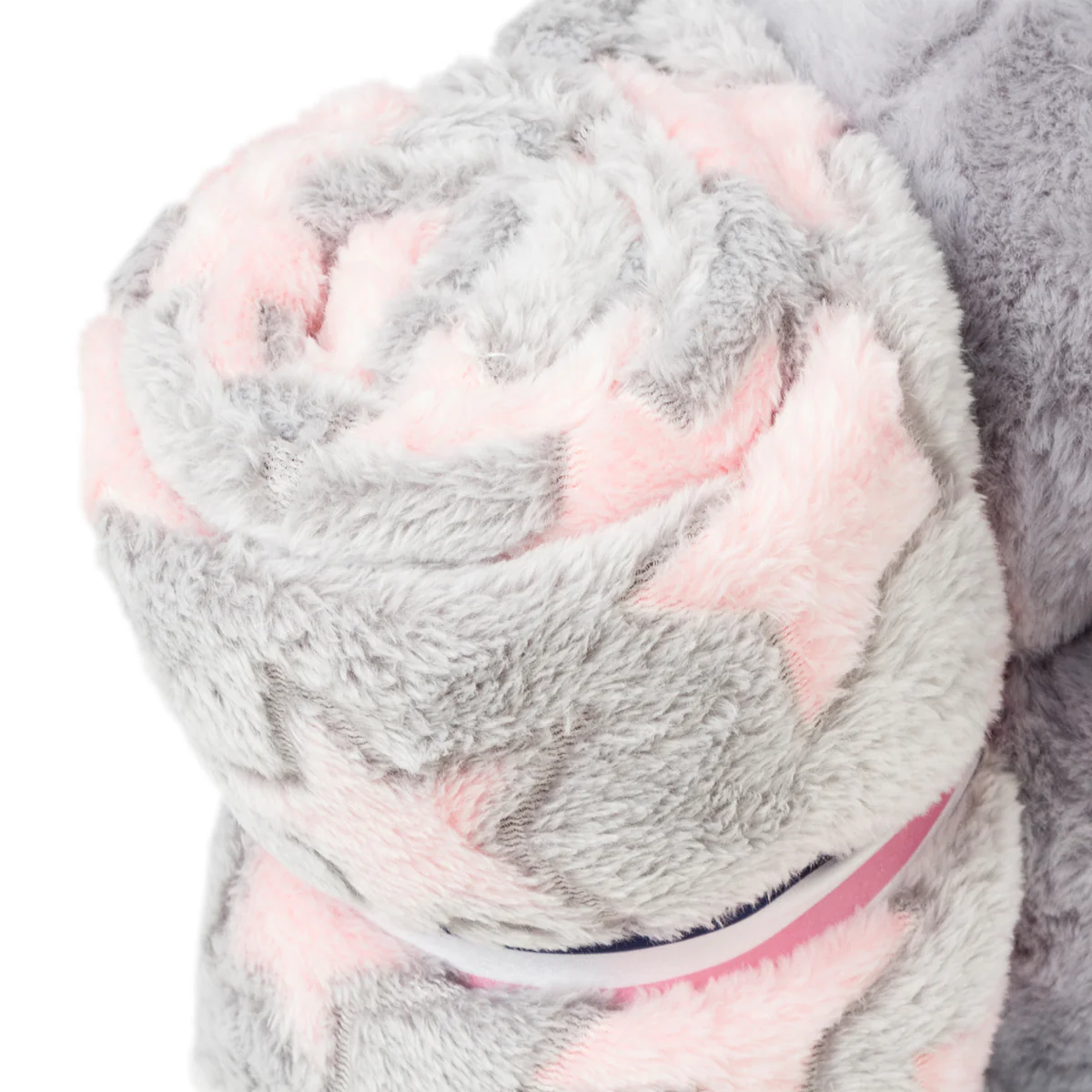 Coperta grigia con peluche elefantino Perletti - Image 3
