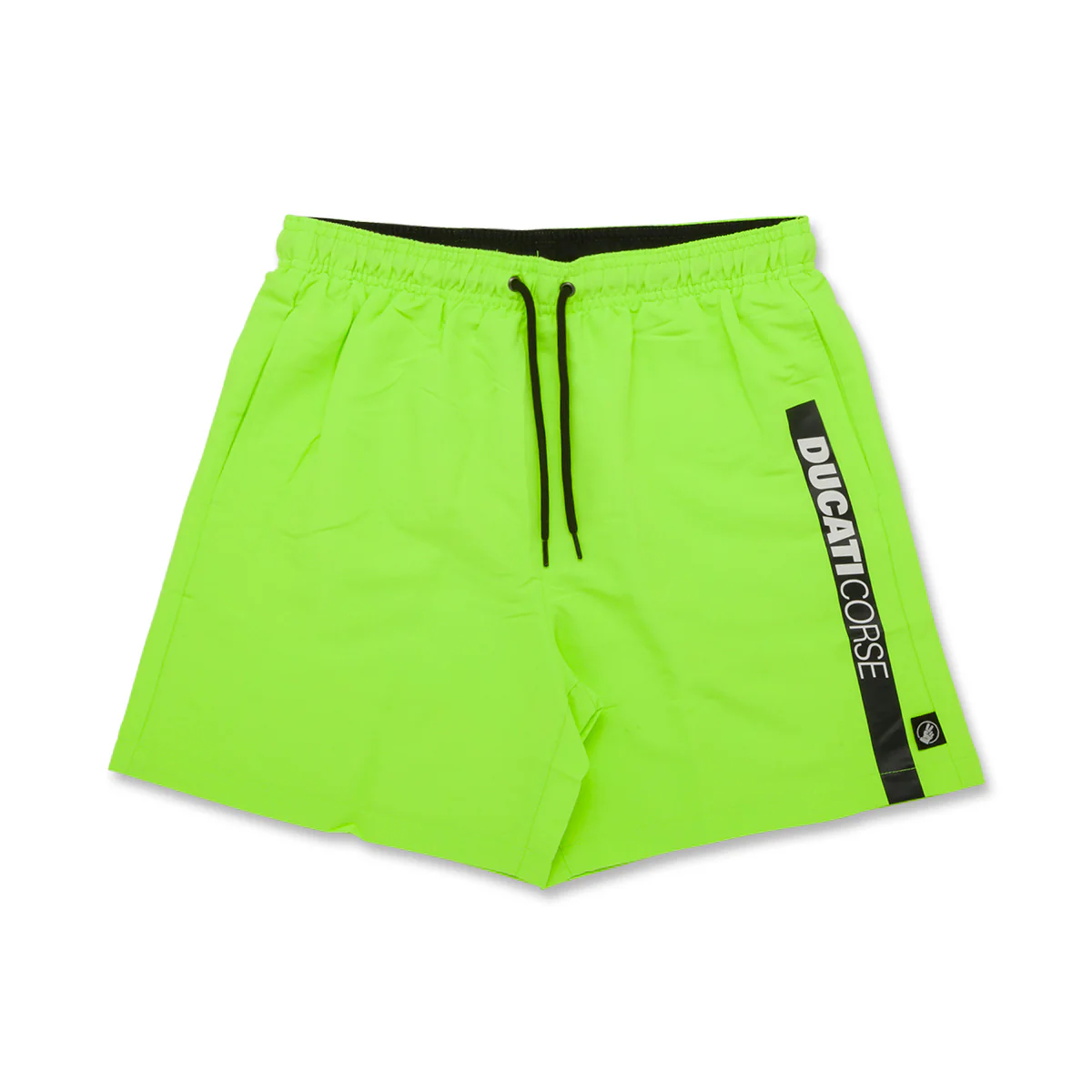 Costume da bagno da bambino giallo fluo con logo Ducati Corse