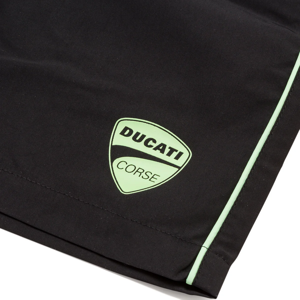 Costume da bagno nero da Bambino e Ragazzo con dettagli verde acqua e logo Ducati - Image 3