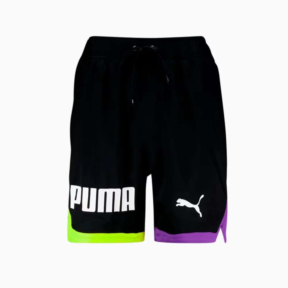 Costume da bagno uomo nero con logo Puma