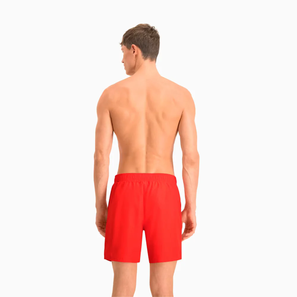 Costume da bagno uomo rosso con logo Puma - Image 4