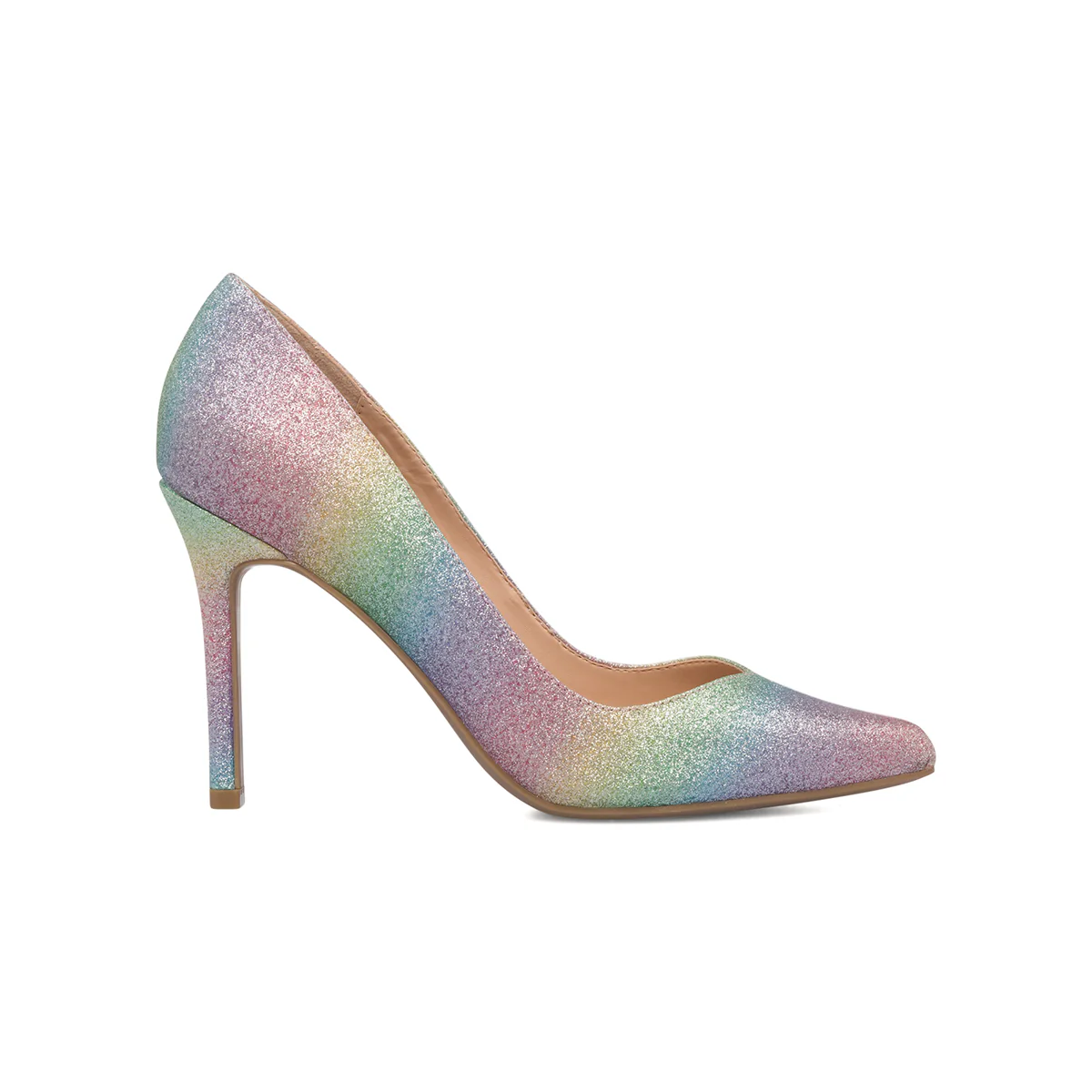 Décolleté arcobaleno glitterate con tacco a stiletto 9 cm Lora Ferres