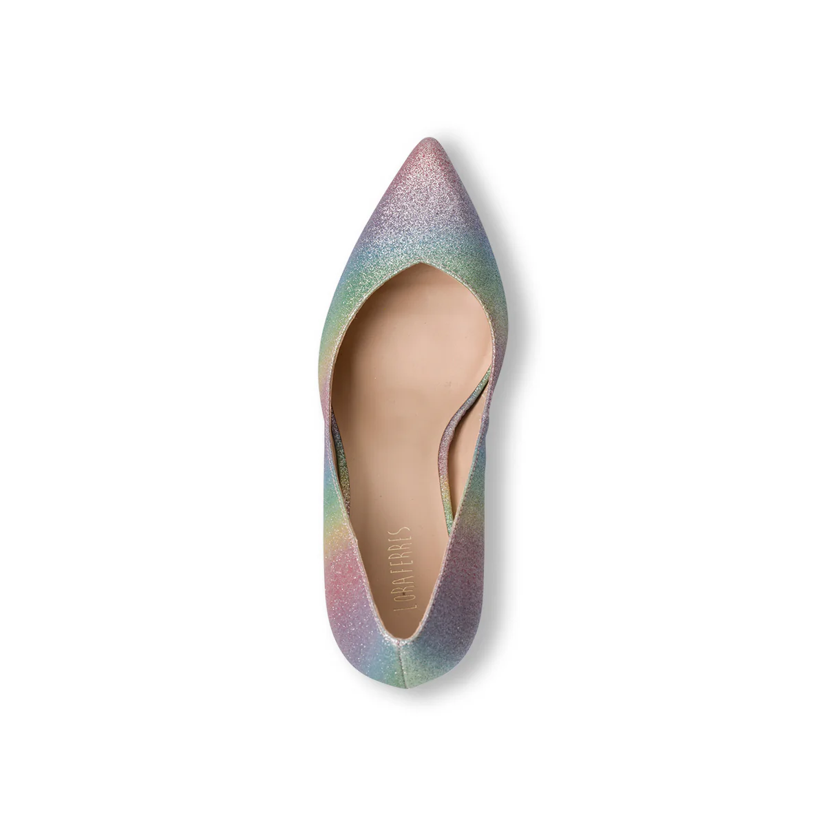 Décolleté arcobaleno glitterate con tacco a stiletto 9 cm Lora Ferres - Image 5