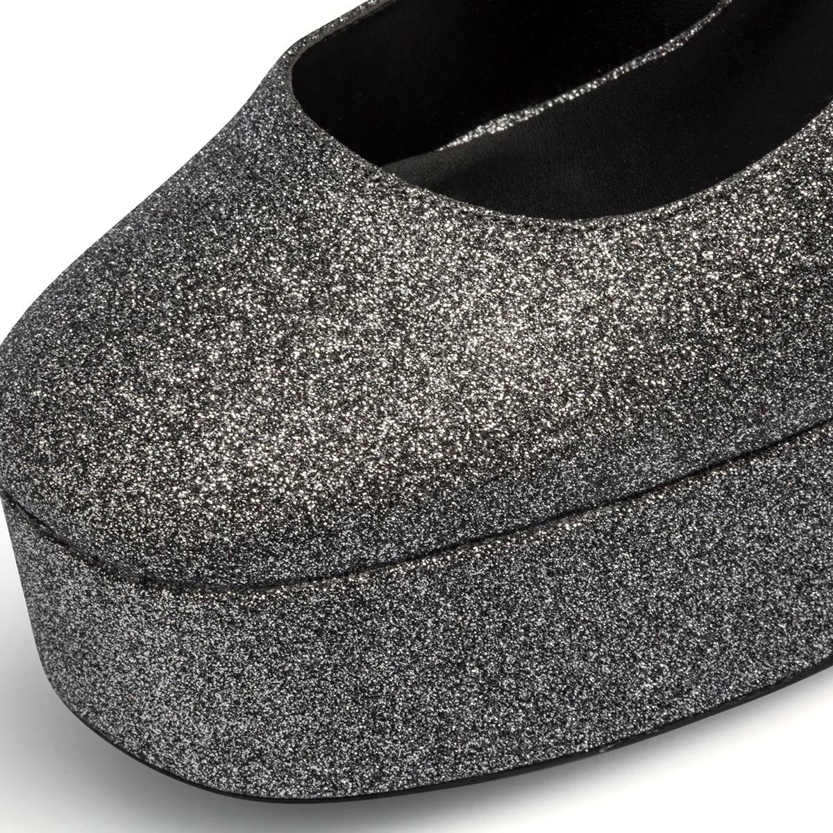Décolleté argento glitterate con plateau 4 cm Lora Ferres - Image 5