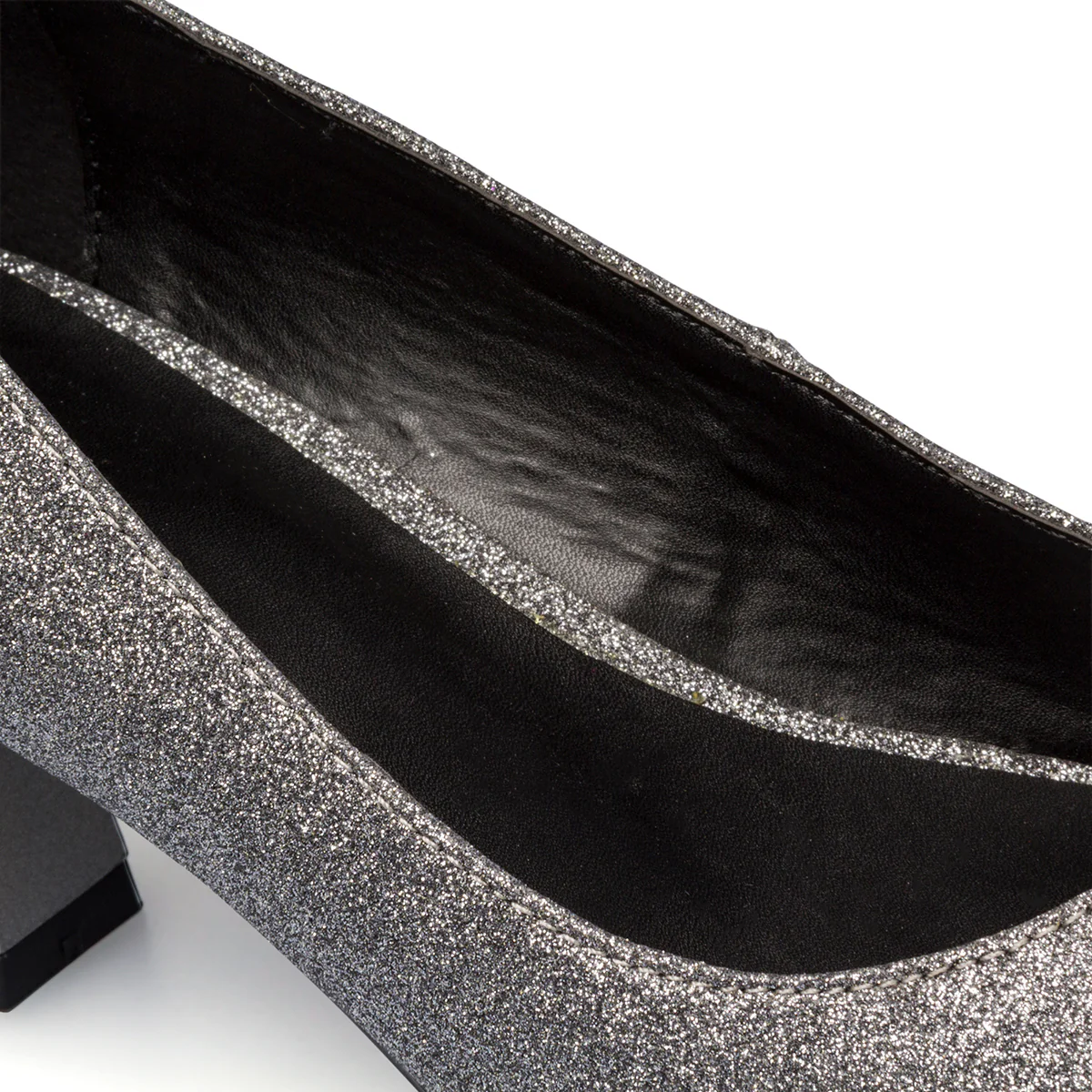 Décolleté argento glitterate con tacco 5 cm Lora Ferres - Image 15