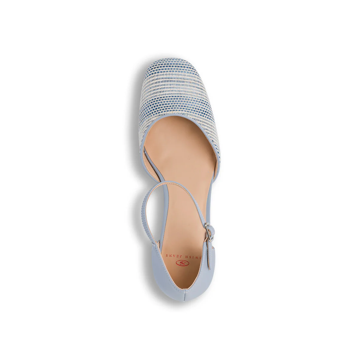 Décolleté azzurre da Donna con dettaglio effetto rafia e tacco blocco 5,5 cm Swish Jeans - Image 6