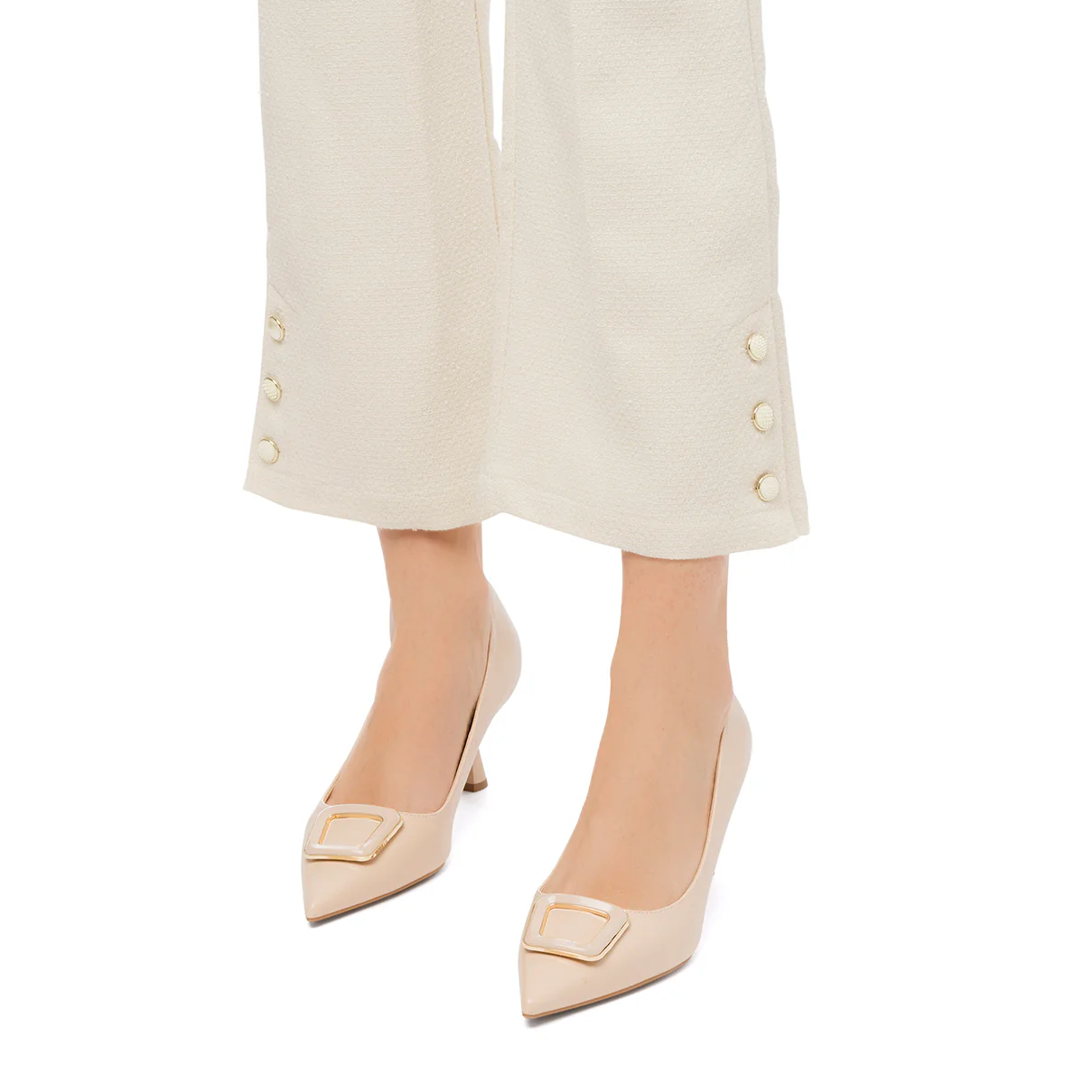 Décolleté beige con tacco 6 cm e morsetto Swish Jeans - Image 2