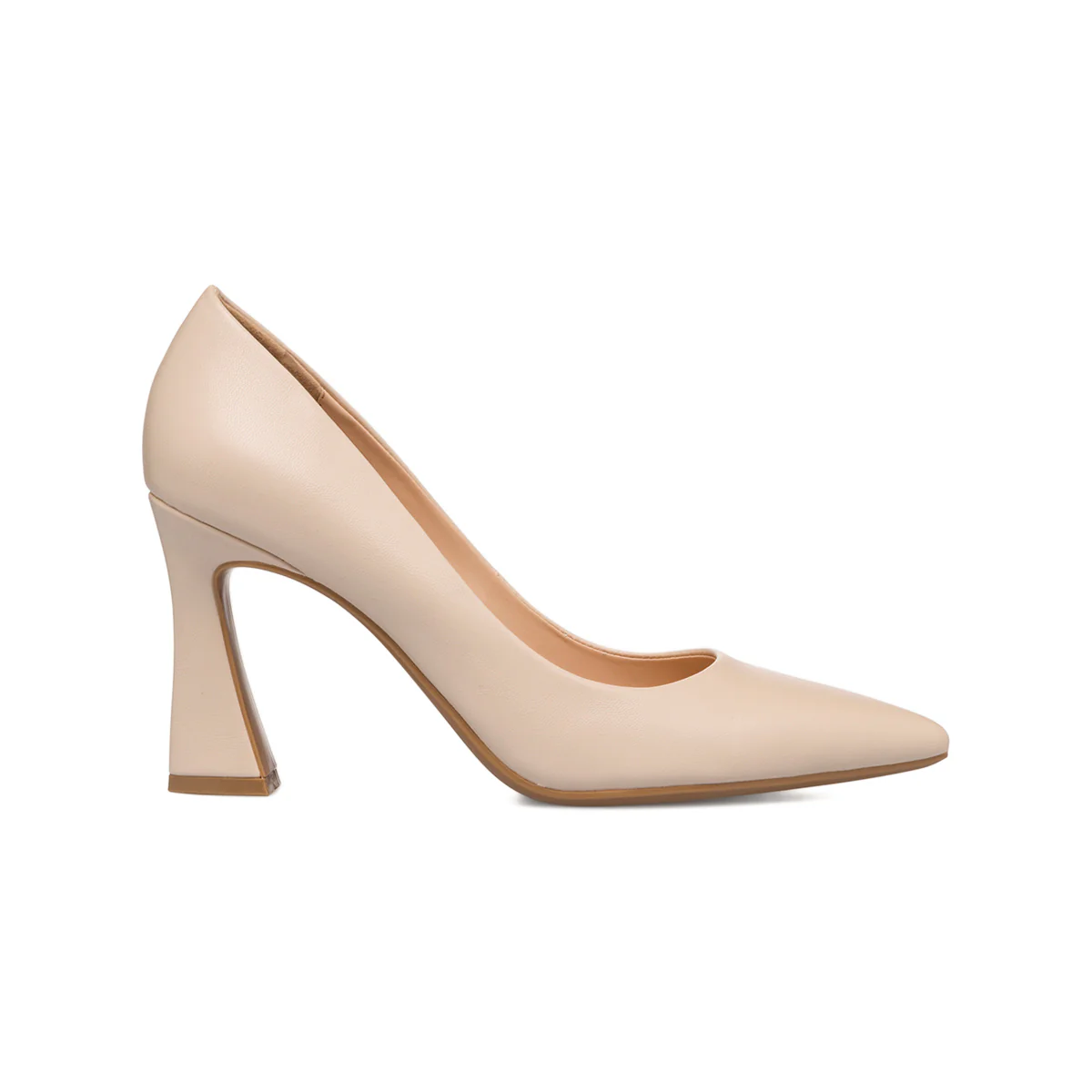 Décolleté beige con tacco a campana 9 cm Swish Jeans