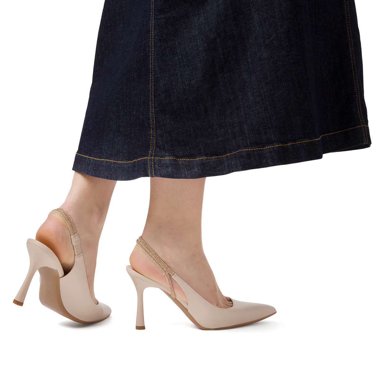 Décolleté beige da Donna con cinturino e tacco a spillo 8,5 cm Lora Ferres - Image 2