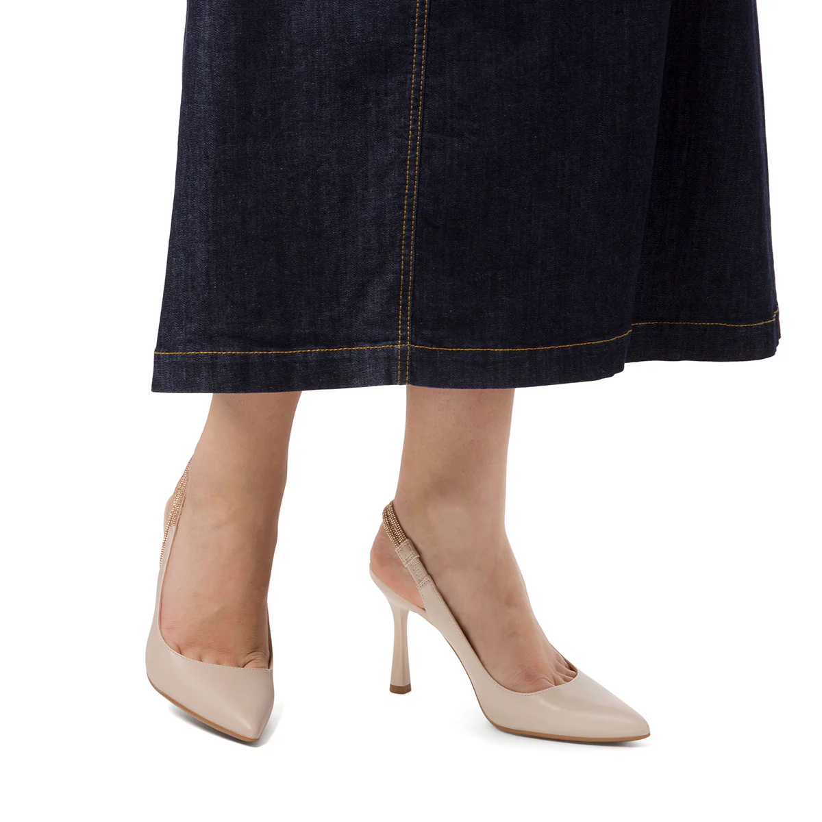 Décolleté beige da Donna con cinturino e tacco a spillo 8,5 cm Lora Ferres - Image 3