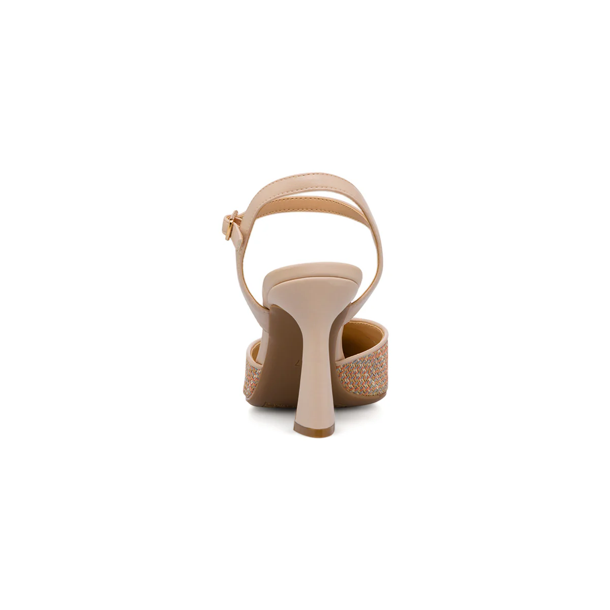 Décolleté beige da Donna con dettaglio in rafia e tacco campana 7,5 cm Swish Jeans - Image 4
