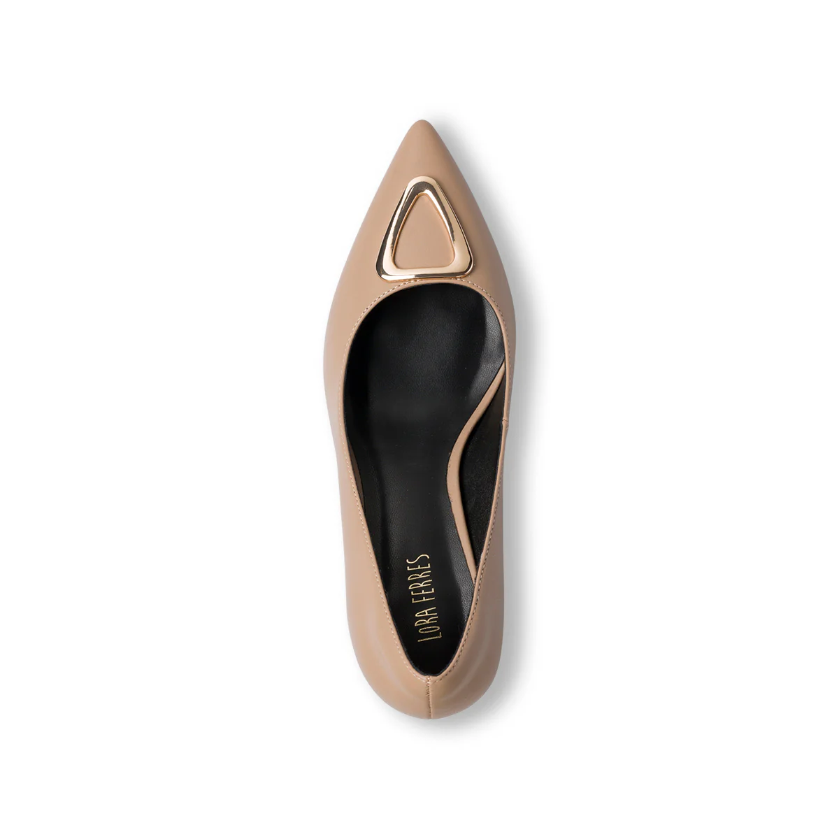 Décolleté beige da donna Lora Ferres con tacco 7,5 cm e fibbia dorata - Image 9