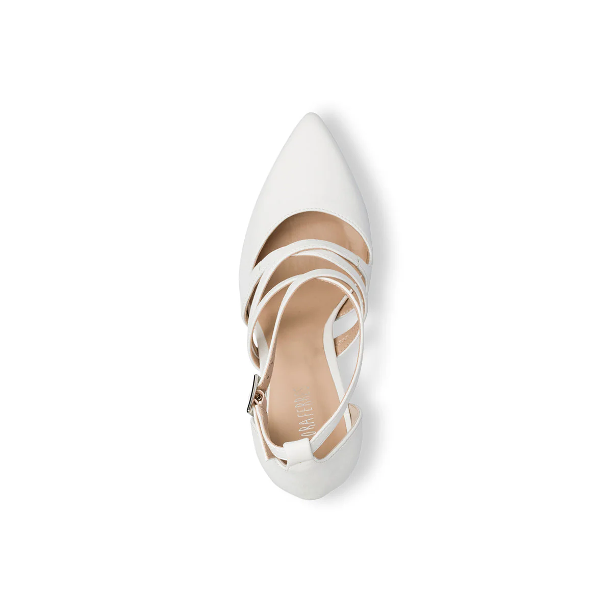 Décolleté bianche con cinturini incrociati e tacco 9 cm Lora Ferres - Image 5
