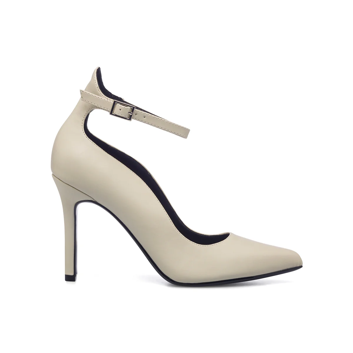 Décolleté bianche off-white con cinturino e tacco a stiletto 9 cm Lora Ferres