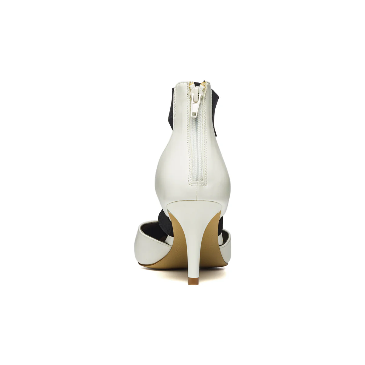 Décolleté bianche con fasce elastiche e tacco 7 cm Lora Ferres - Image 4