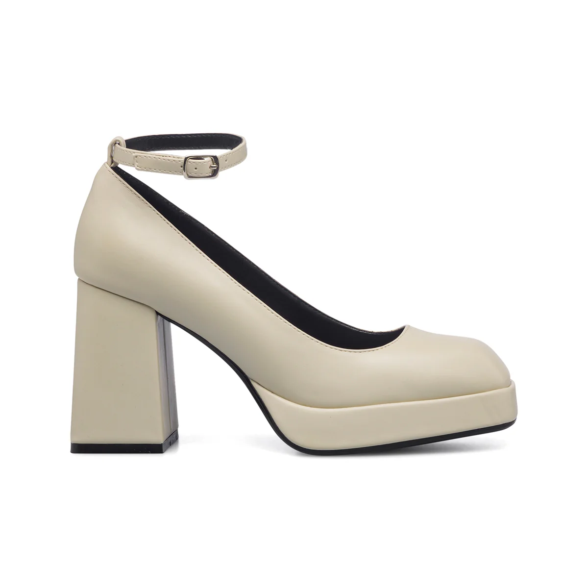 Décolleté bianche con punta squadrata e tacco a blocco 9 cm Swish Jeans - Image 11