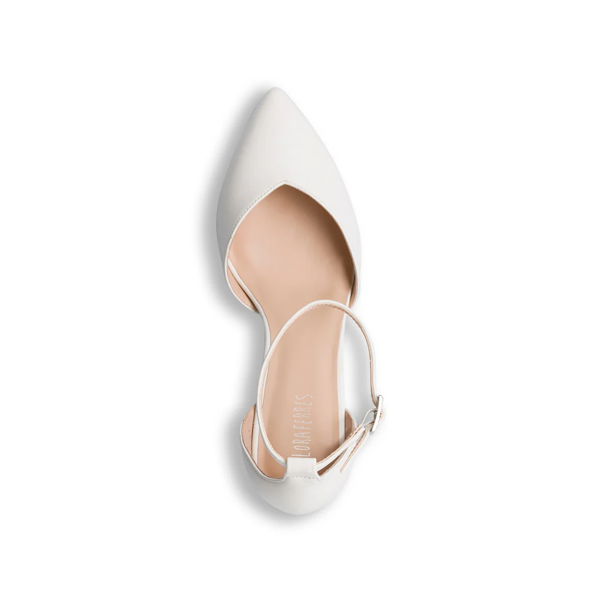 Décolleté bianche con tacco a stiletto 7 cm Lora Ferres - Image 5