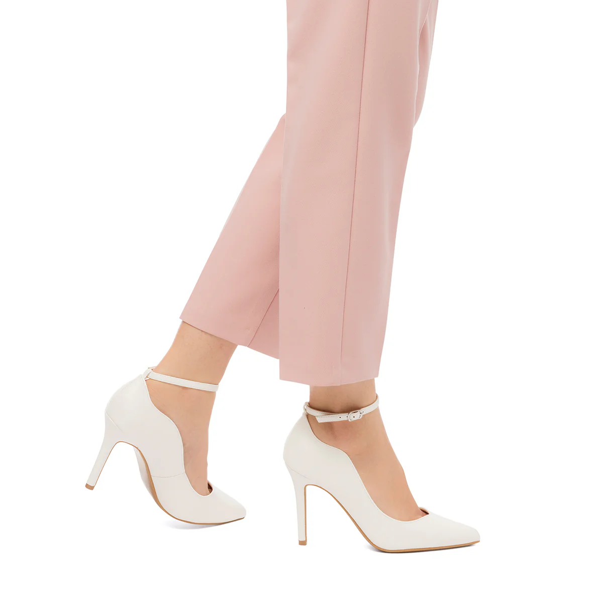 Décolleté bianche con tacco a stiletto 9 cm Lora Ferres