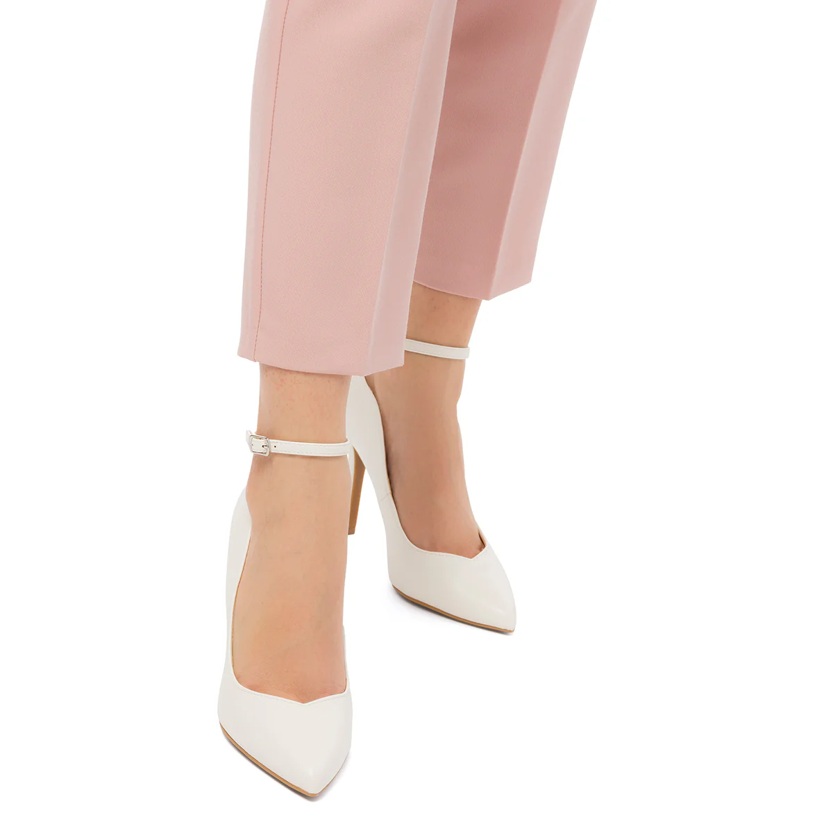Décolleté bianche con tacco a stiletto 9 cm Lora Ferres - Image 2
