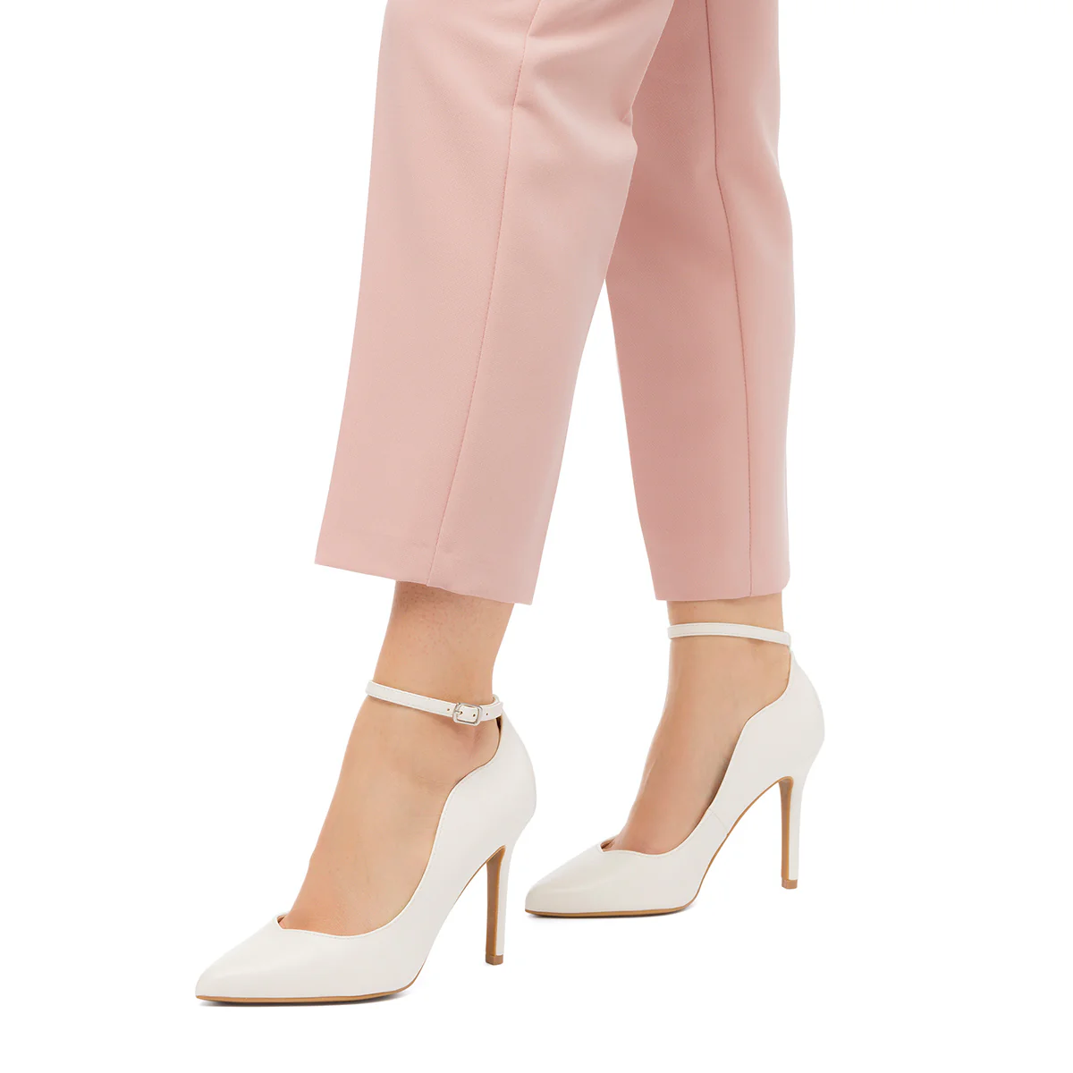 Décolleté bianche con tacco a stiletto 9 cm Lora Ferres - Image 3